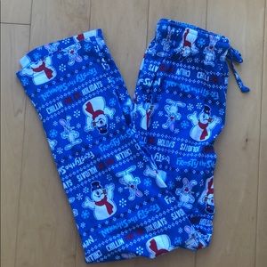 Frosty the Snowman Christmas Themed Pajama Pants